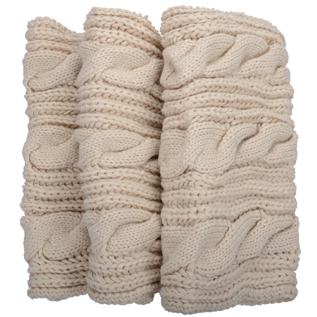 Thick Ribbed Knit Winter Infinity Circle Loop Scarf for Women in Khaki - Cozy and Stylish Cold Weather Accessory