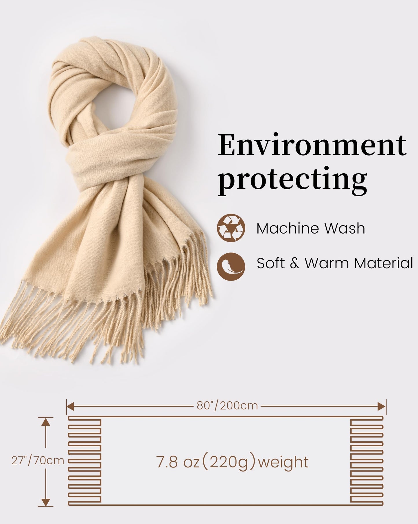 Cozy Winter Scarf for Women - Warm and Soft Wraps, Shawls, and Scarves Perfect for Cold Weather and Stylish Layering