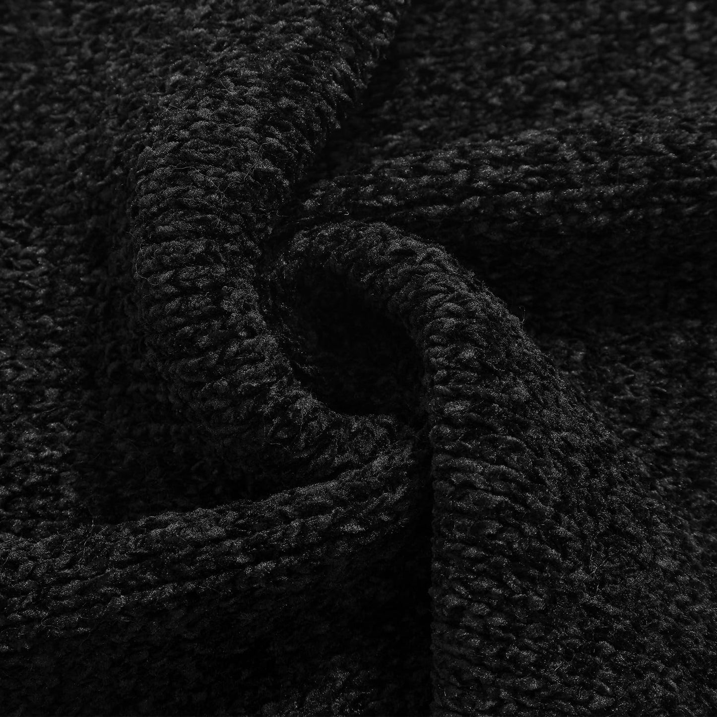 Soft Chenille Winter Scarf for Women - Warm and Thick Cold Weather Scarf in Black, Ideal for Cozying Up During Chilly Days and Stylish Winter Adventures