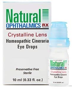 Natural Ophthalmics Cataract Eye Drops with Crystalline Lens, Homeopathic Formula 10 ML