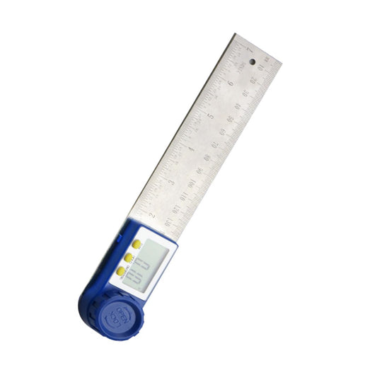 DOITOOL Digital Angle Ruler Digital Angle Gauge Digital Angle Finder Level Measuring Tool Electronic Angle Meter Stainless Angle Ruler Goniometer Gauge Tools Square Protractor Blue Bevel