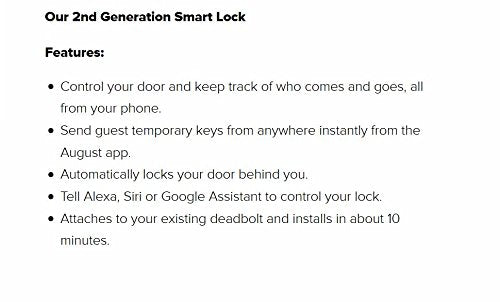 August Home Smart Lock, 2nd Generation, HomeKit enabled (Silver)