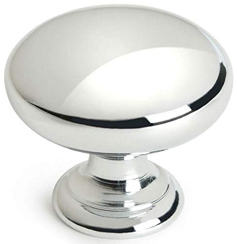 Cosmas 10 Pack 4950CH Polished Chrome Cabinet Hardware Round Mushroom Knob - 1-1/4" Diameter