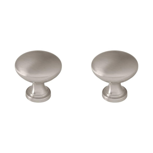 Franklin Brass Garrett Kitchen Cabinet Knobs or Drawer Knobs 1-1/4", Single Satin Nickel Cabinet Hardware P11747V-SN-C (Pack of 2)