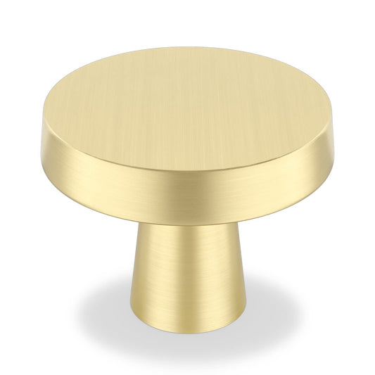 OYX Gold Knobs 24PACK Brushed Brass Cabinet Knobs Round Knobs Gold Drawer Knobs for Cabinet and Dresser Drawers Gold Cabinet Hardware for Kitchen Cabinet Knobs Gold Cabinet Door Knobs