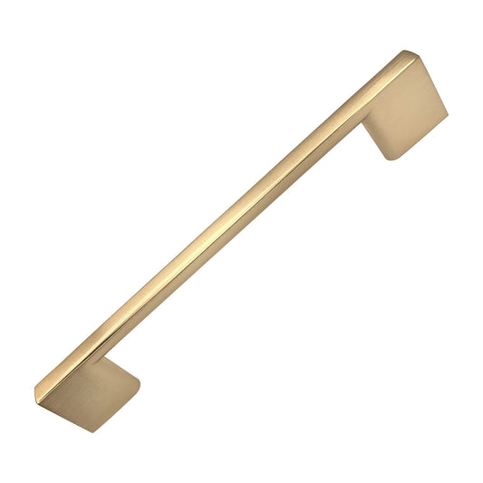 Southern Hills 5pc Brushed Gold Cabinet Pulls, 6.25"(160mm) Screw Spacing - Handles for Cabinets, Champagne Drawer, Dresser Brass Kitchen Hardware