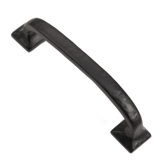 Iron Valley - (4-1/8" C2C) Modern Texture Cabinet Handle Pull - (10 Pack) - Solid Cast Iron