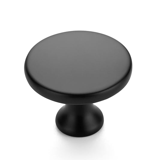 Ravinte 30 Pack 1-1/4 Inch Matte Black Round Kitchen Cabinet Knobs,Zinc Solid Drawer Pulls,Cabinet Handles for Cupboard, Dresser, Closet and Bathroom, Modern Cabinet Hardware for Cabinets