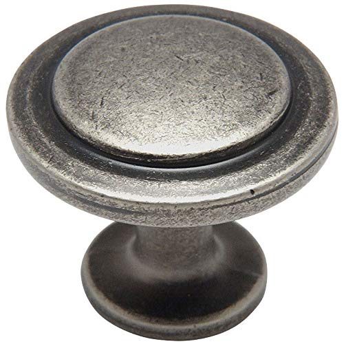 Cosmas 25 Pack 5560WN Weathered Nickel Cabinet Hardware Round Knob - 1-1/4" Diameter