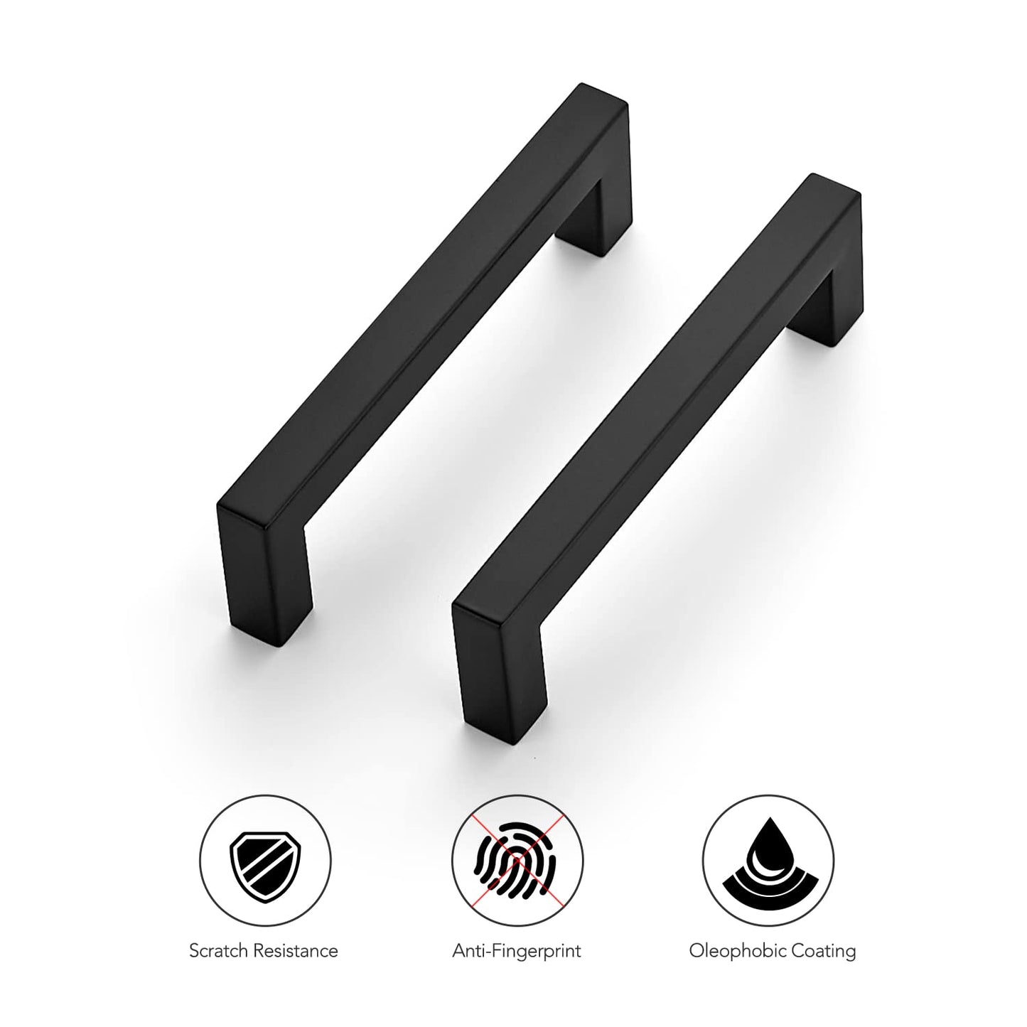 Ravinte 30 Pack 4-1/2 Inch Kitchen Square Cabinet Handles Matte Black Cabinet Pulls Black Drawer Pulls Kitchen Cabinet Hardware Kitchen Handles for Cabinets Cupboard Handles Drawer Handles