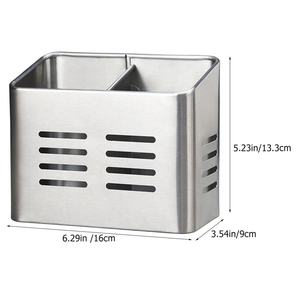 Luxshiny Utensil Drying Rack Metal Utensil Caddy Utensil Holder Canister Stainless Steel Kitchen Utensils Holder for Home Restaurant