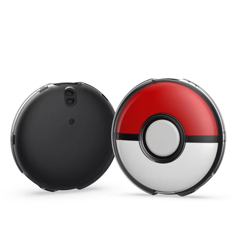 Protective Case for Pokémon GO Plus + 2023, Clear Hard Case for Poke Ball Go Plus with Button Caps and Wrist Strap - 1 Pack