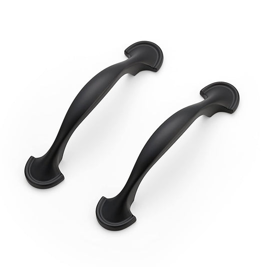 Ravinte 30 Pack Solid 3 Inch Rounded Foot Arch Kitchen Cabinet Handles Matte Black Curved Cabinet Pulls Black Drawer Pulls Kitchen Cabinet Hardware Kitchen Handles for Cabinets Drawer Handles