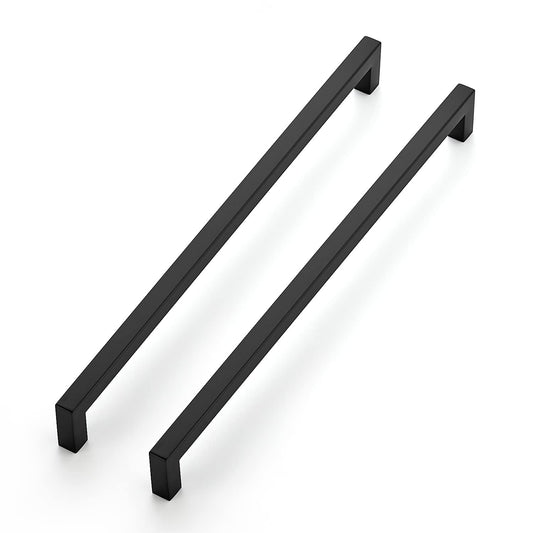 Ravinte 12 Pack 12-3/5 Inch Kitchen Square Cabinet Handles Matte Black Cabinet Pulls Black Drawer Pulls Kitchen Cabinet Hardware Kitchen Handles for Cabinets Cupboard Handles Drawer Handles