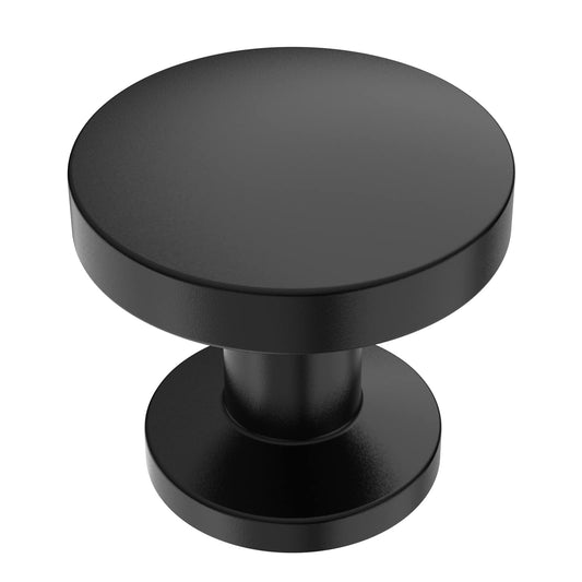 9BUILD 10 Pack 1.2 Inch Matte Black Cabinet Knobs Black Drawer Knobs Round Kitchen Cabinet Knobs Black Knobs for Cabinets Dresser Knobs Knobs for Dresser Drawers