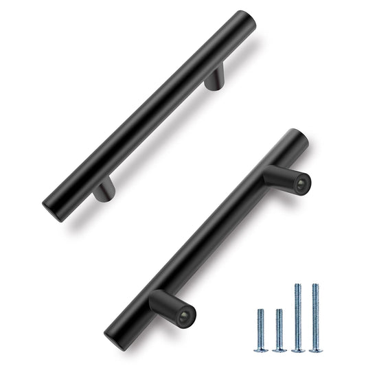 HBL' 30 Pack | 3 Inch Center to Center Matte Black Cabinet Pulls Kitchen Cabinet Handles,Made of Stainless Steel,Ideal for Cabinet,Drawer,Cupboard and Wardrobe.