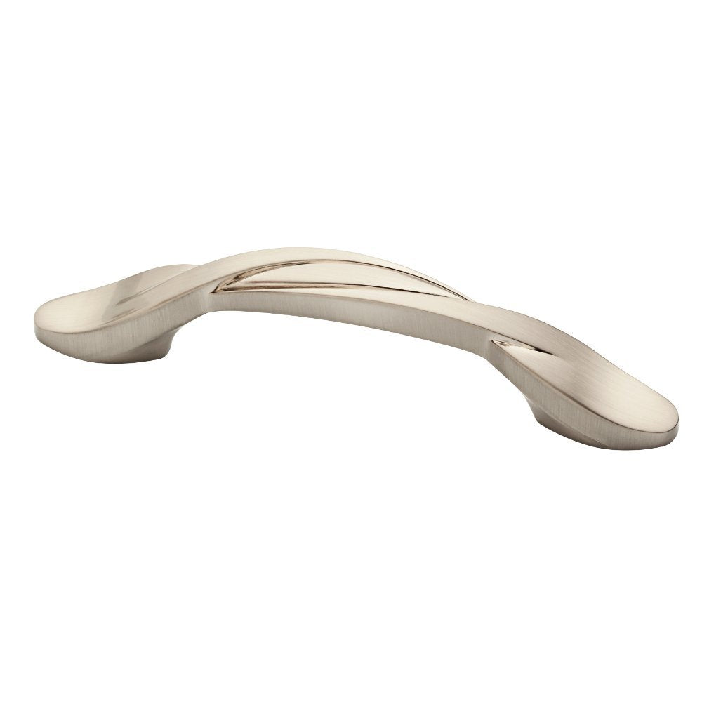 Franklin Brass Curved Cabinet Pull, Nickel, 3 Inch Drawer Handle, 10 Pack, P35518K-SN-B