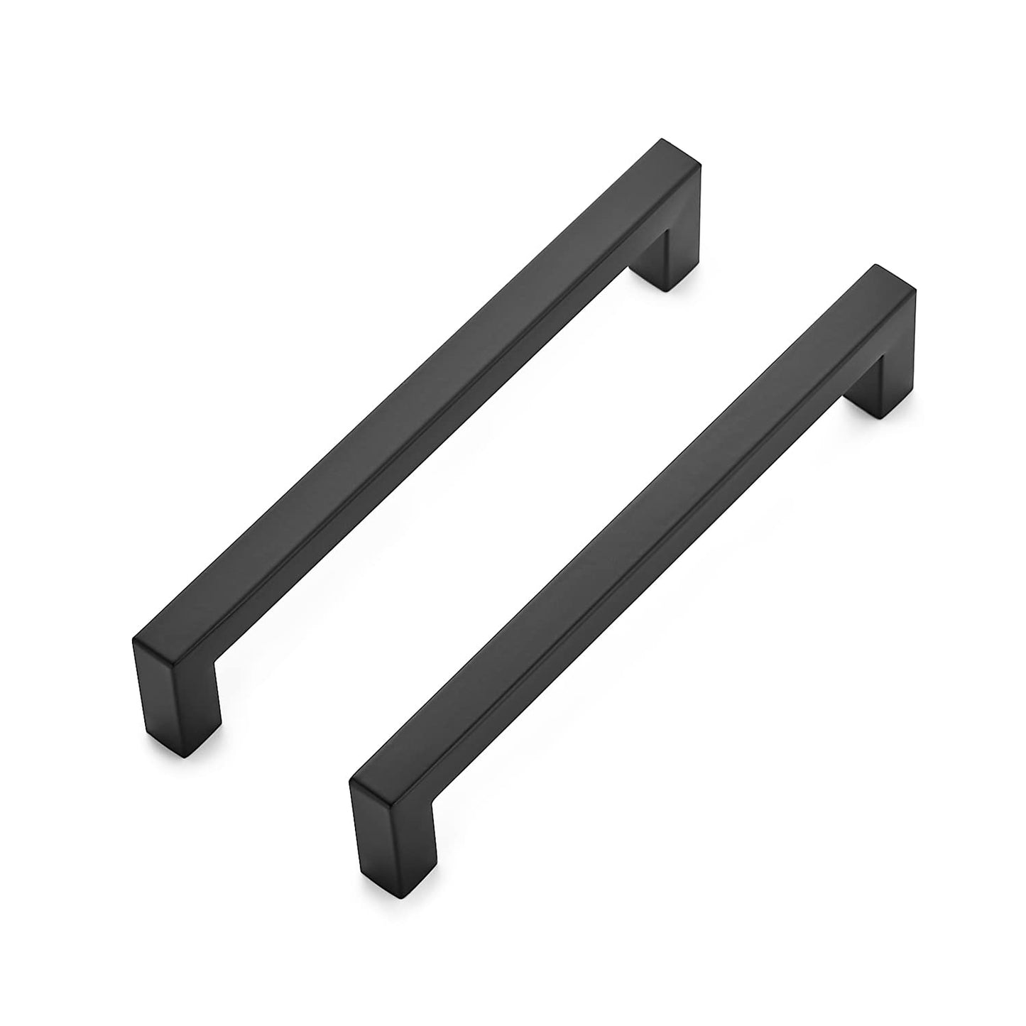 Ravinte 12 Pack 6-1/4 Inch Kitchen Square Cabinet Handles Matte Black Cabinet Pulls Stainless Steel Drawer Pulls Kitchen Cabinet Hardware Kitchen Handle