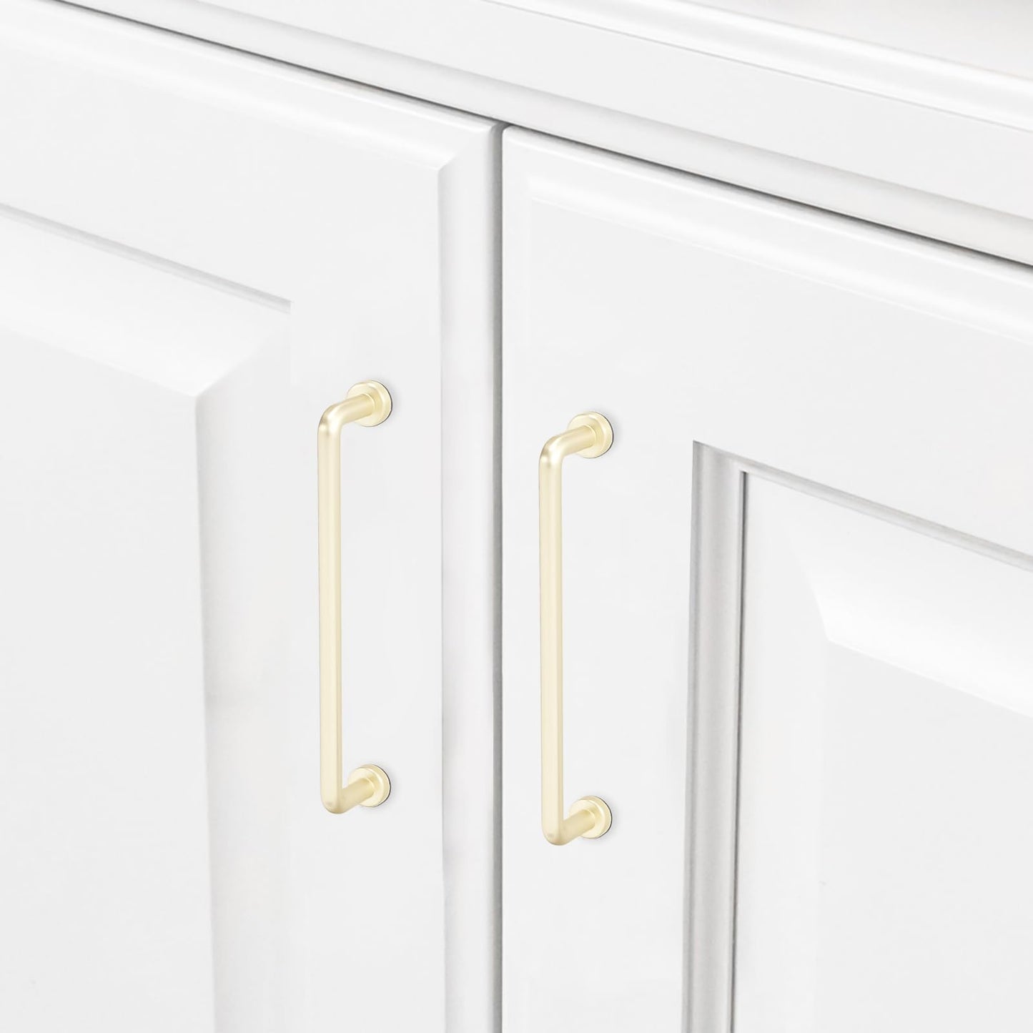 BUKOBYHE 10 Pack 5Inch Kitchen Cabinet Handles Brushed Brass Cabinet Pulls Gold Drawer Pulls Solid Kitchen Hardware Zinc Alloy Kitchen Handles for Cabinets Cupboard Handles Drawer Handles