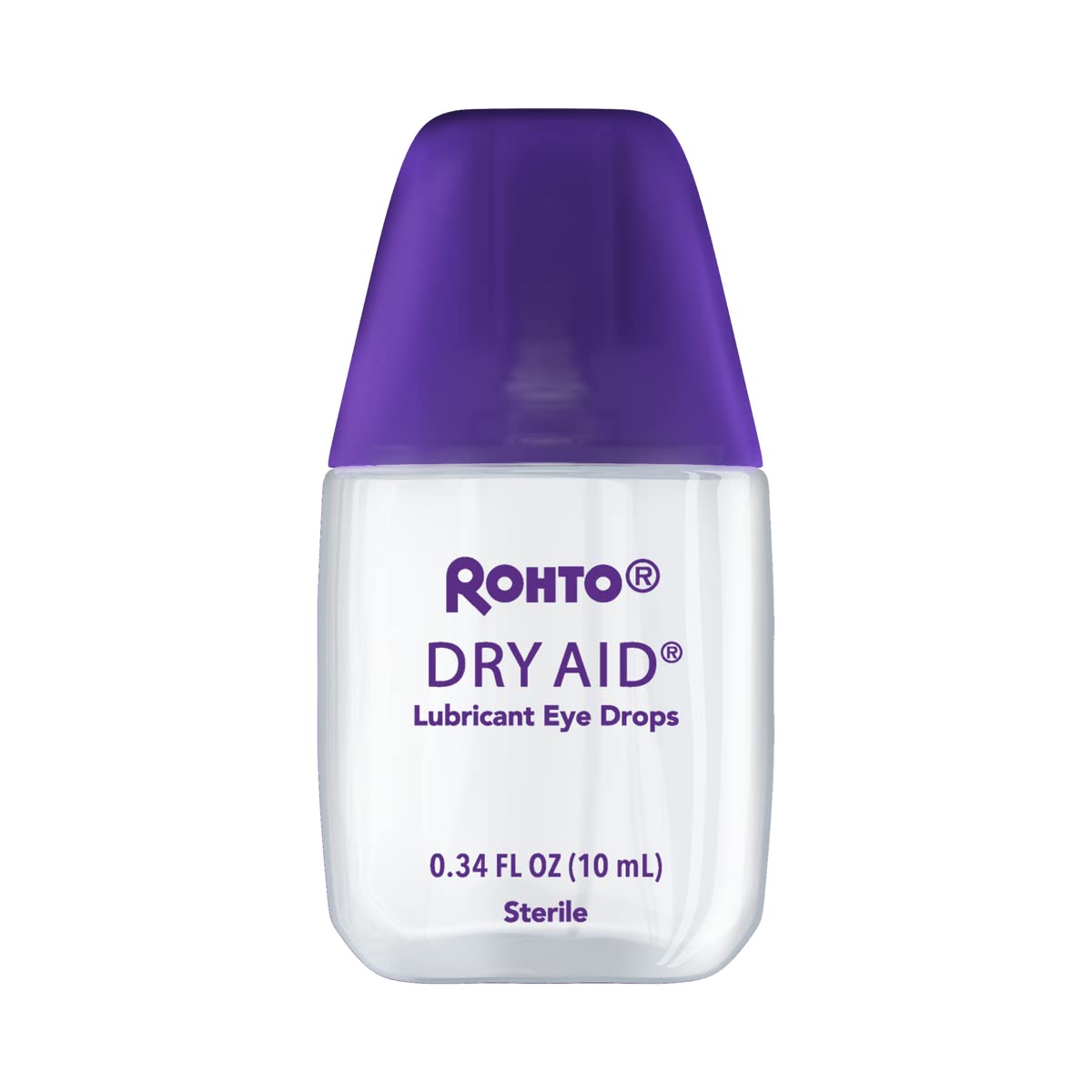 Rohto DryAid Eye Relief Lubricant Eye Drops, Twin Pack, Dry Eye Relief, 0.34 Fl Oz