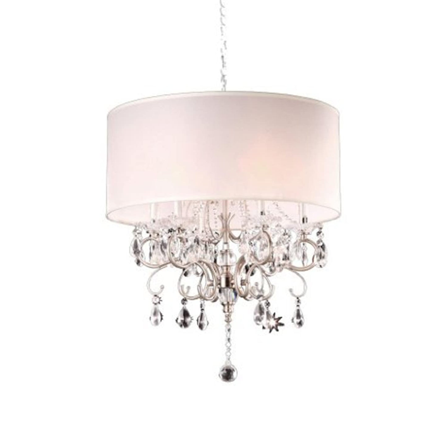 OK-5109h 21-Inch Crystal Silver Chandelier