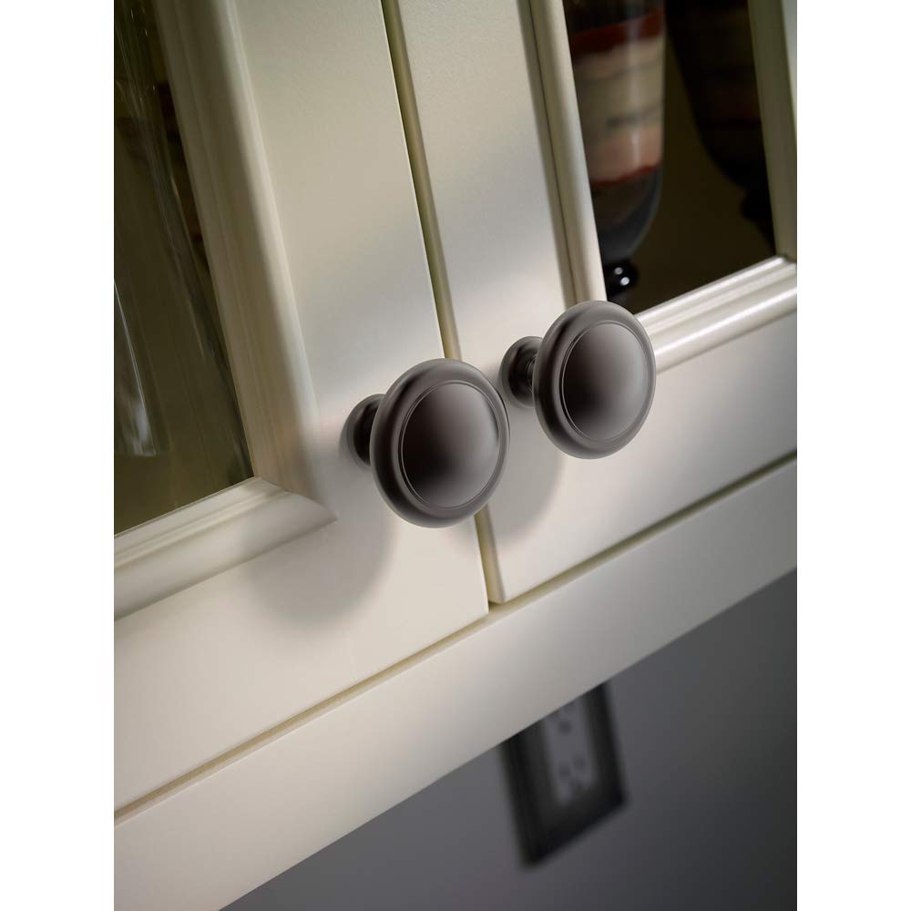 Franklin Brass Round Ringed Cabinet Knob, Dark Oil Rubbed Bronze, 1-1/4 in (32 mm) Drawer 25 Pack, P35597K-OB3-B1