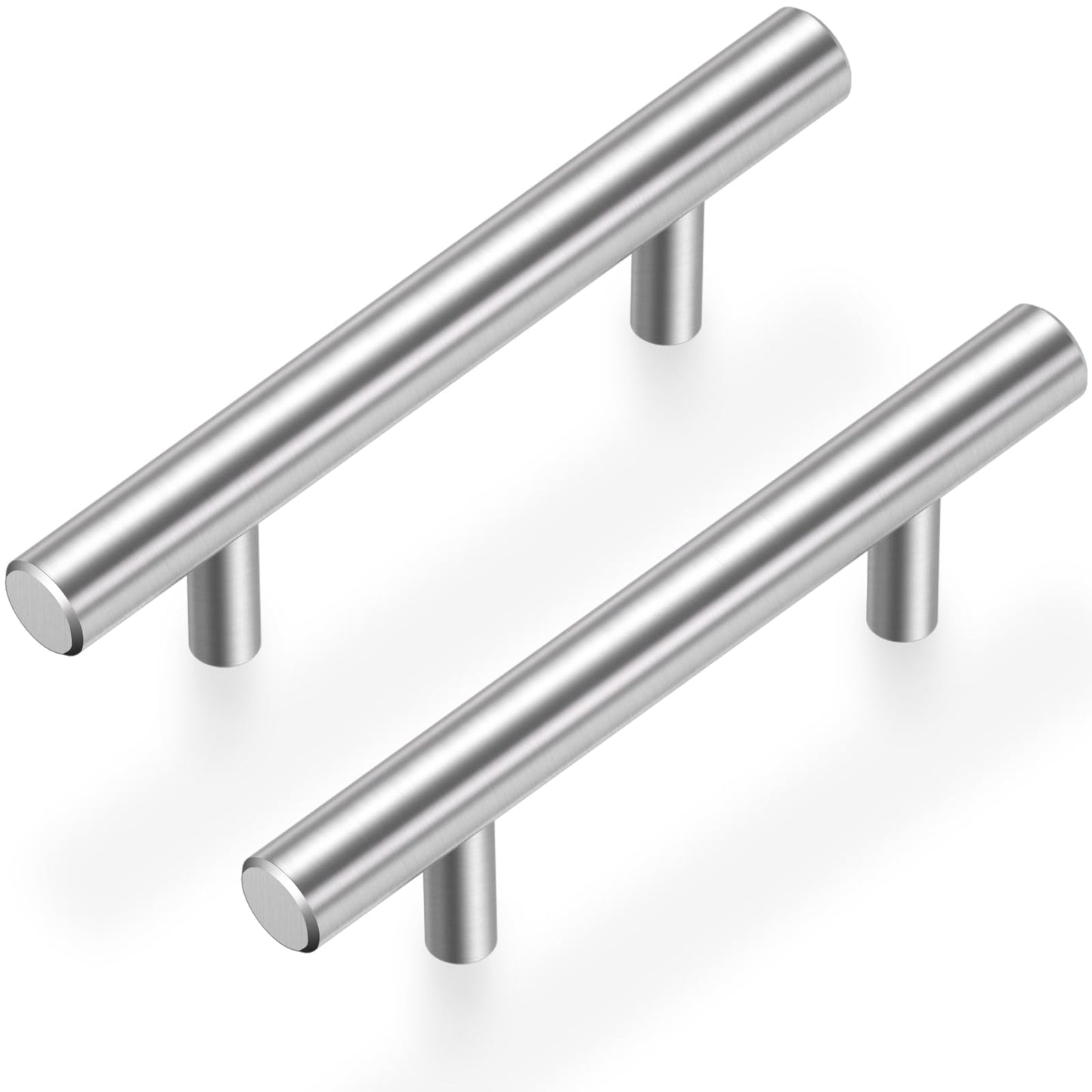 Estmoon 30 Pack Brushed Nickel Cabinet Handles 3 Inch Hole Center Cabinet Pulls Stainless Steel Drawer Pulls Silver Kitchen Handles Cabinet Hardware for Drawers, Cupboards - 5" Length, 3" Hole Center