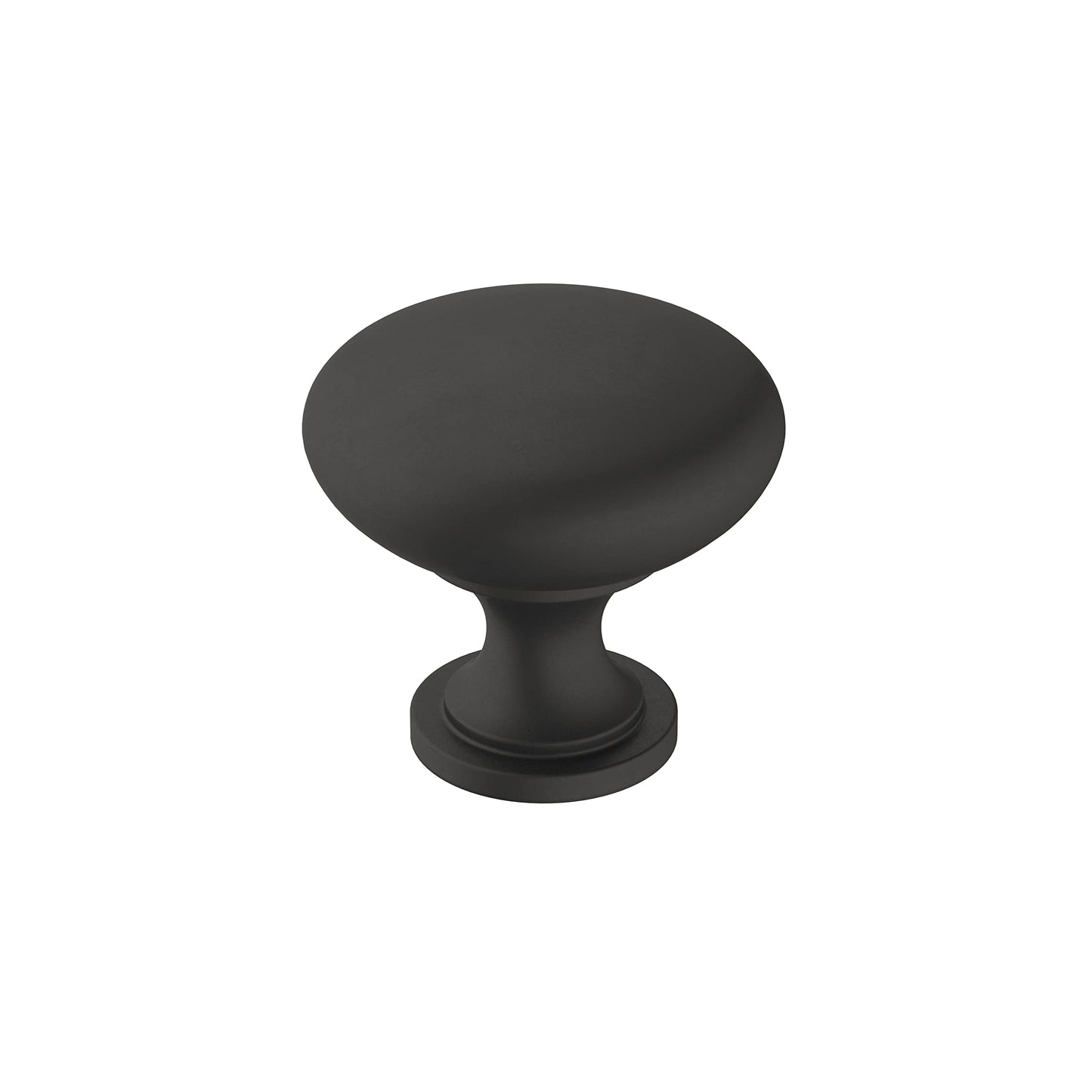 Amerock | Cabinet Knob | Matte Black | 1-1/4 inch (32 mm) Diameter | Era | 1 Pack | Drawer Knob | Cabinet Hardware