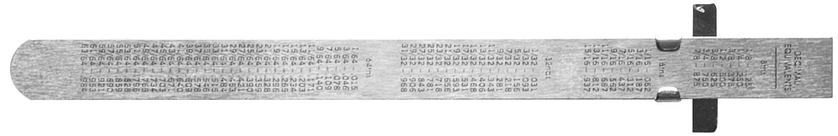 General Tools 300/1 6-Inch Flex Precision Stainless Steel Ruler, Chrome