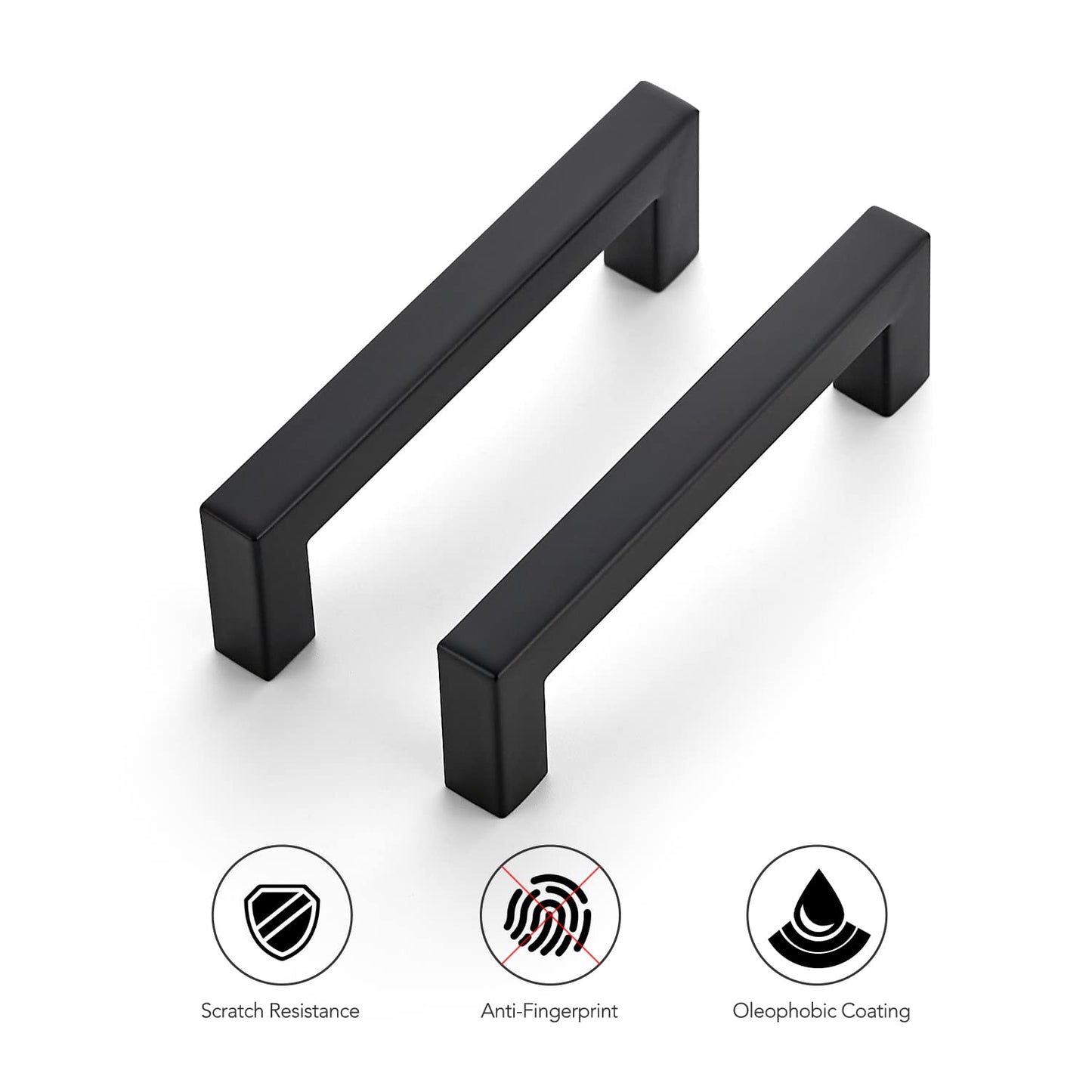 Ravinte 30 Pack 4 Inch Kitchen Square Cabinet Handles Matte Black Cabinet Pulls Black Drawer Pulls Kitchen Cabinet Hardware Kitchen Handles for Cabinets Cupboard Handles Drawer Handles