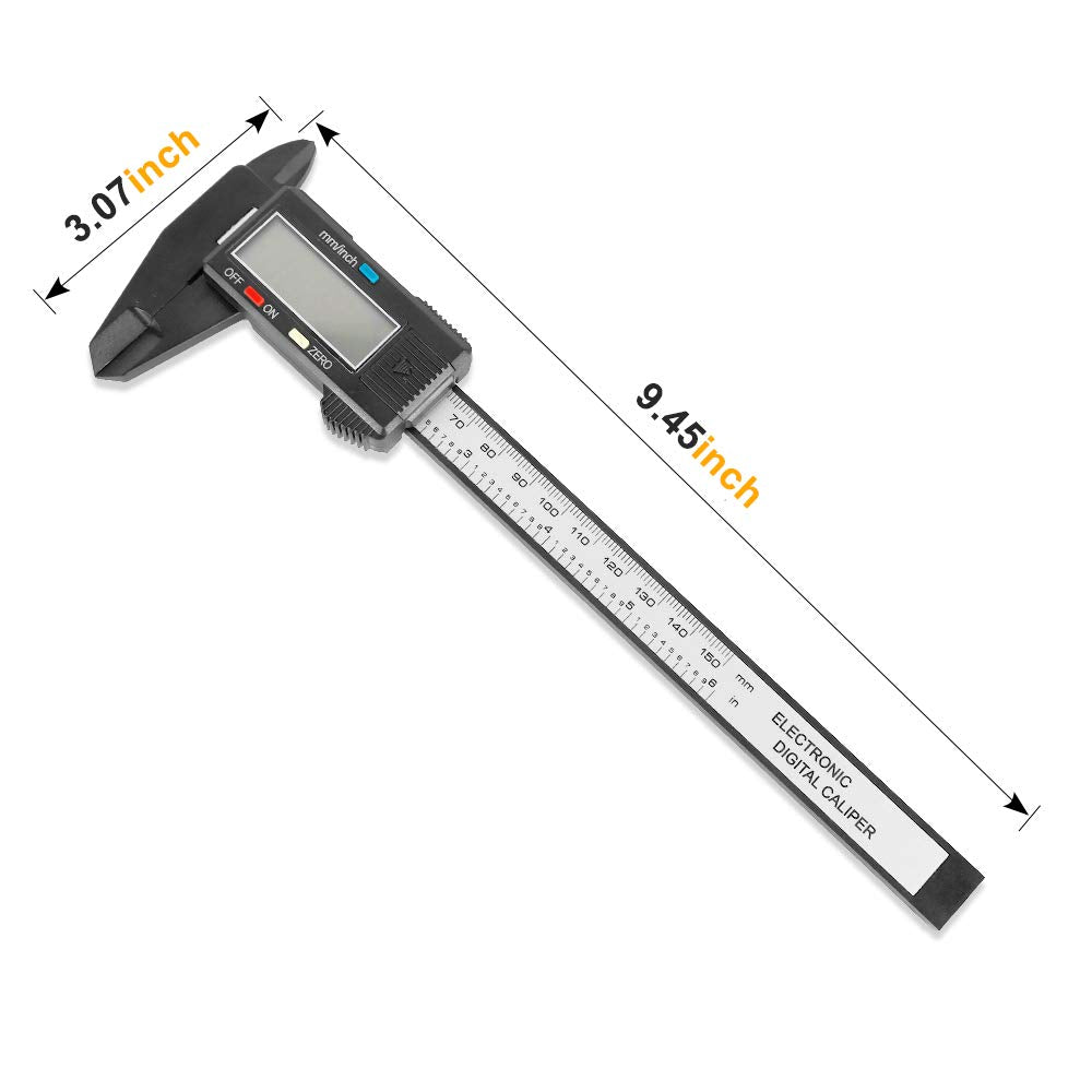 Digital Caliper, Sangabery 0-6 inches Caliper with Large LCD Screen, Auto - Off Feature, Inch and Millimeter Conversion Measuring Tool, Perfect for Household/DIY Measurment, etc