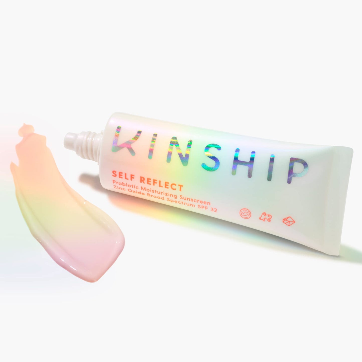 Kinship Self Reflect Probiotic Moisturizing Sunscreen SPF 32 | 1.75 Oz | For Face | Sheer Zinc Oxide Sunblock | Lightweight 100% Mineral SPF | For All Skin Types | Clean & Reef Safe | Vegan