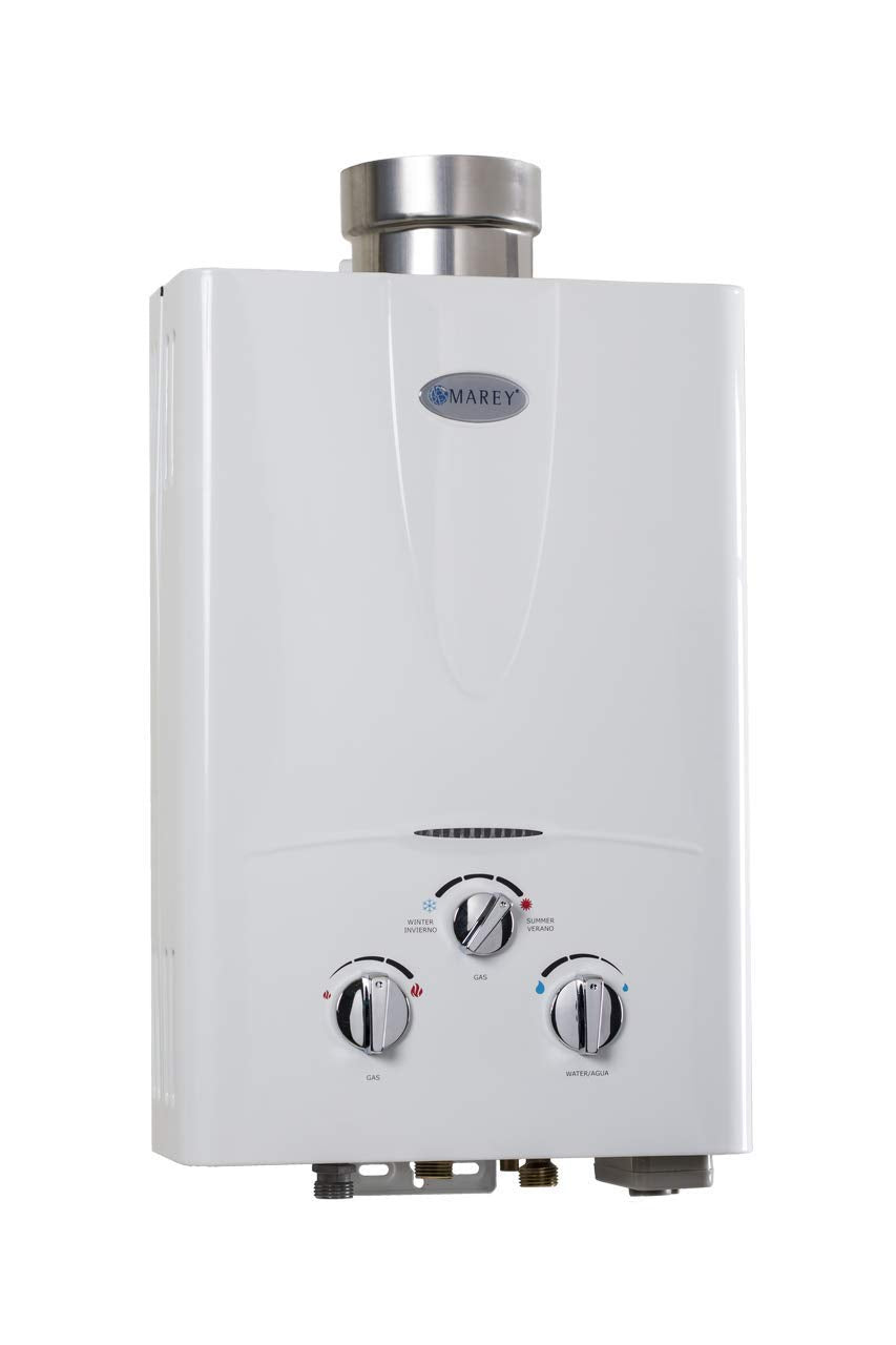 MAREY GA10LP Power 10L 3.1 GPM Propane Gas Tankless Water Heater, Liquid, White