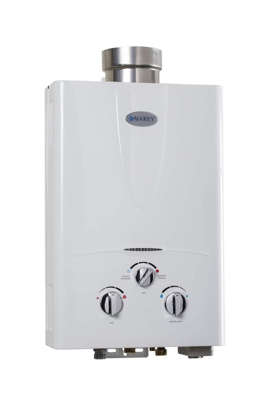 MAREY GA10LP Power 10L 3.1 GPM Propane Gas Tankless Water Heater, Liquid, White