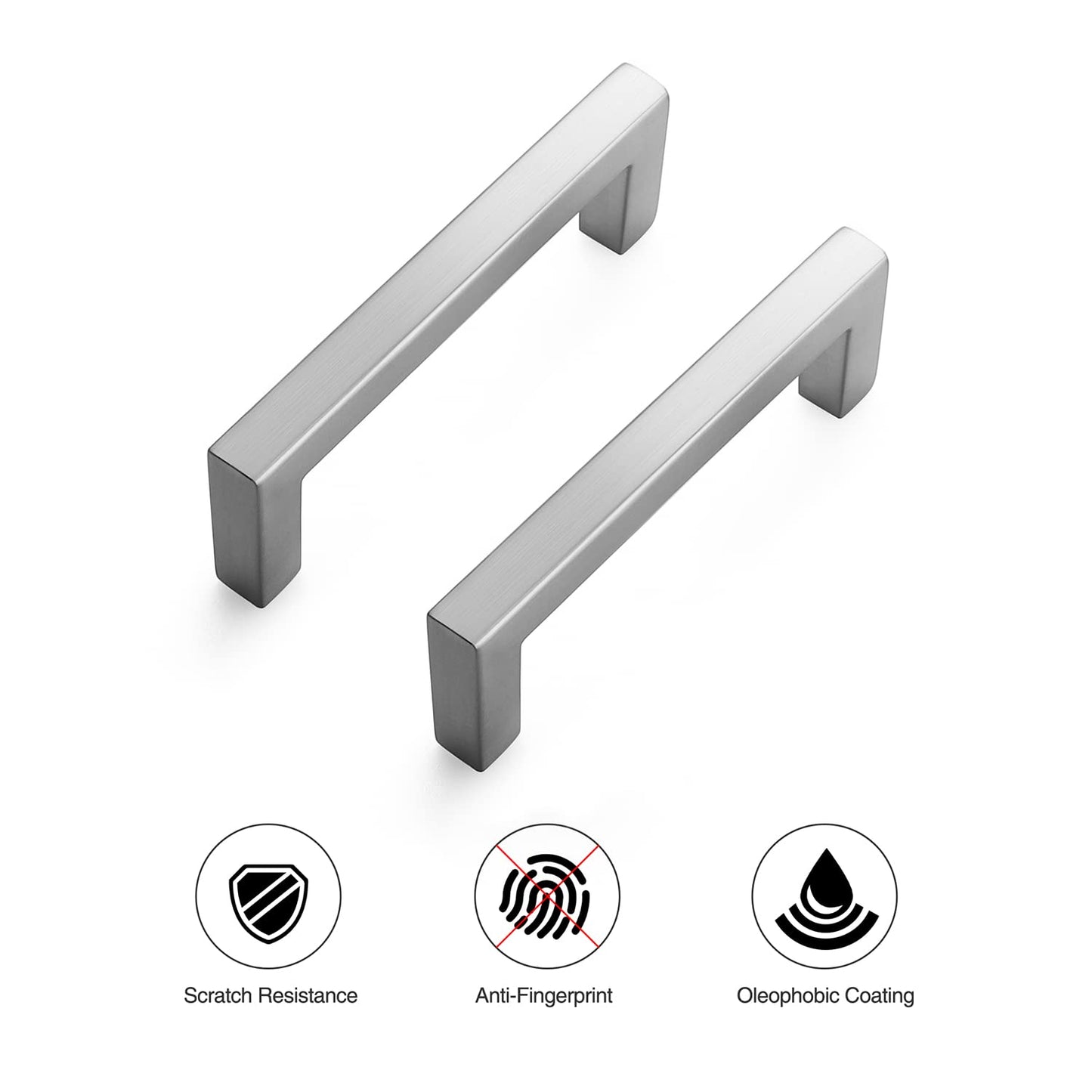 Ravinte 30 Pack Solid 3 Inch Center to Center Slim Square Bar Drawer Handles Kitchen Cabinet Handles Brushed Nickel Drawer Pulls Kitchen Cabinet Hardware Kitchen Handles Cabinet Pulls