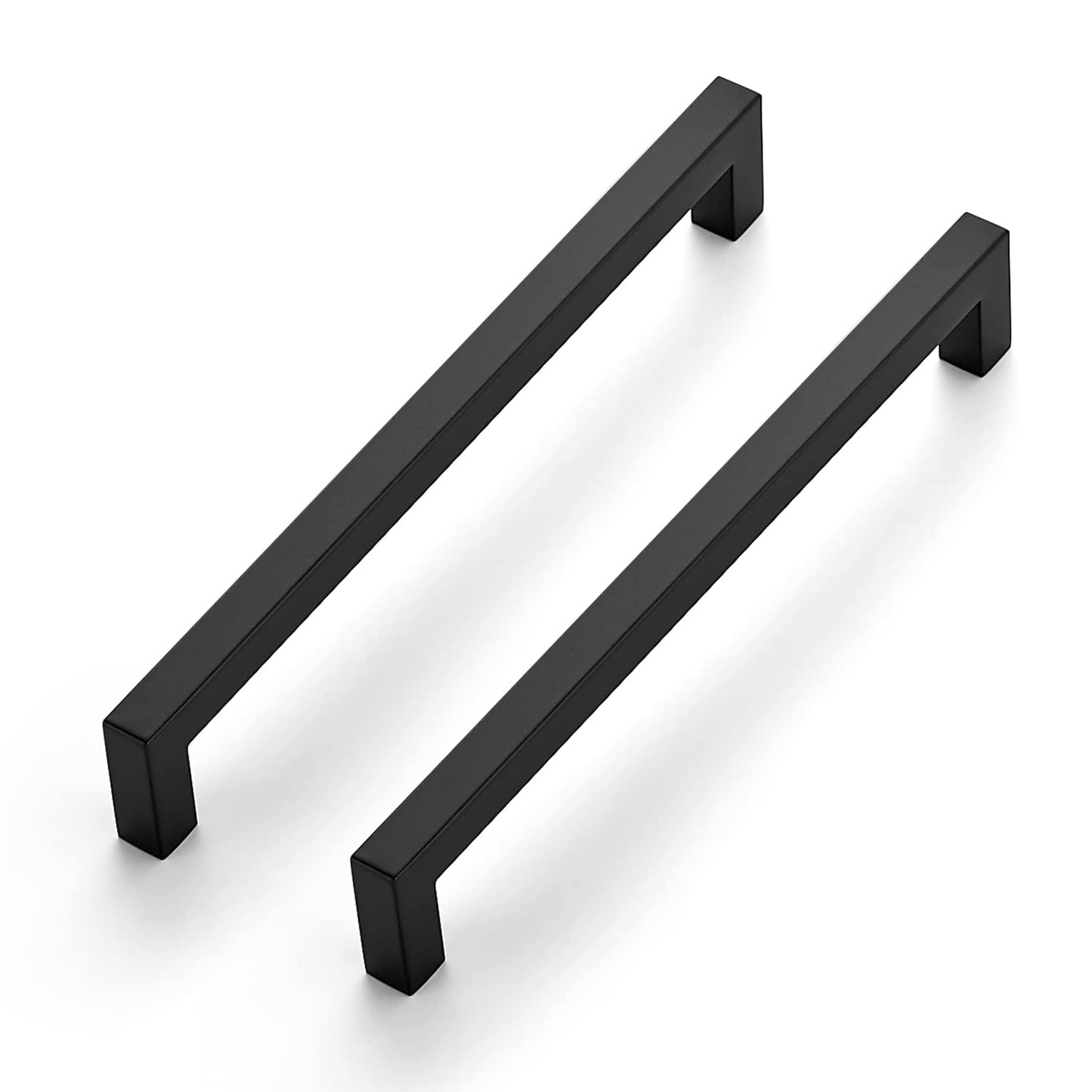 Ravinte 18 Pack 8 Inch Kitchen Square Cabinet Handles Matte Black Cabinet Pulls Black Drawer Pulls Kitchen Cabinet Hardware Kitchen Handles for Cabinets Cupboard Handles Drawer Handles