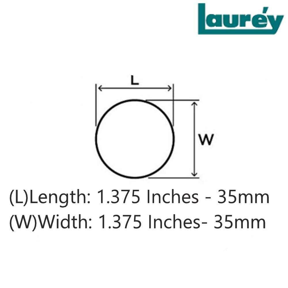 Laurey 54628 Danica Steel Round Mushroom Shaped Cabinet Hardware Knob - 1.38 Inch - 35mm -Brushed Satin Nickel