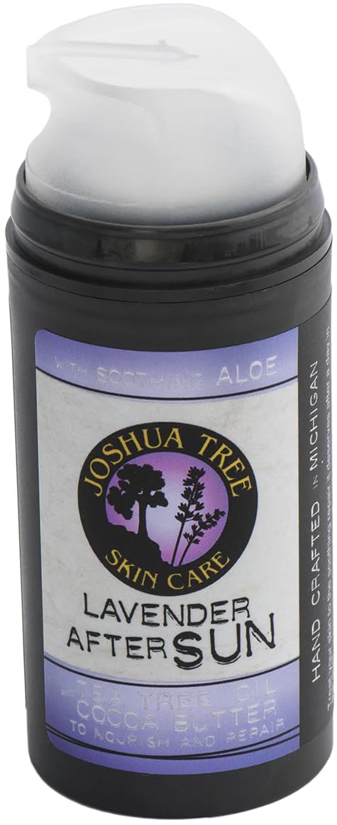 Joshua Tree Skin Care Lavender After Sun Lotion with Soothing Aloe, Tea Tree Oil and Cocoa Butter