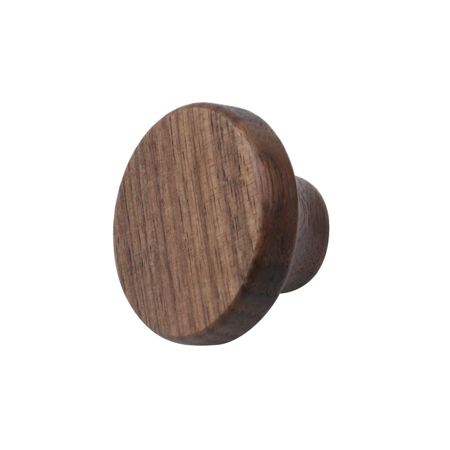 Pastlla 4Pcs Wood Drawer Knobs Wood Kitchen Round Knobs Cabinets Furniture Pull for Dresser Wardrobe Cupboard Drawer Knobs Pulls Handles (Black Walnut, 1.6" Single Hole Knob)