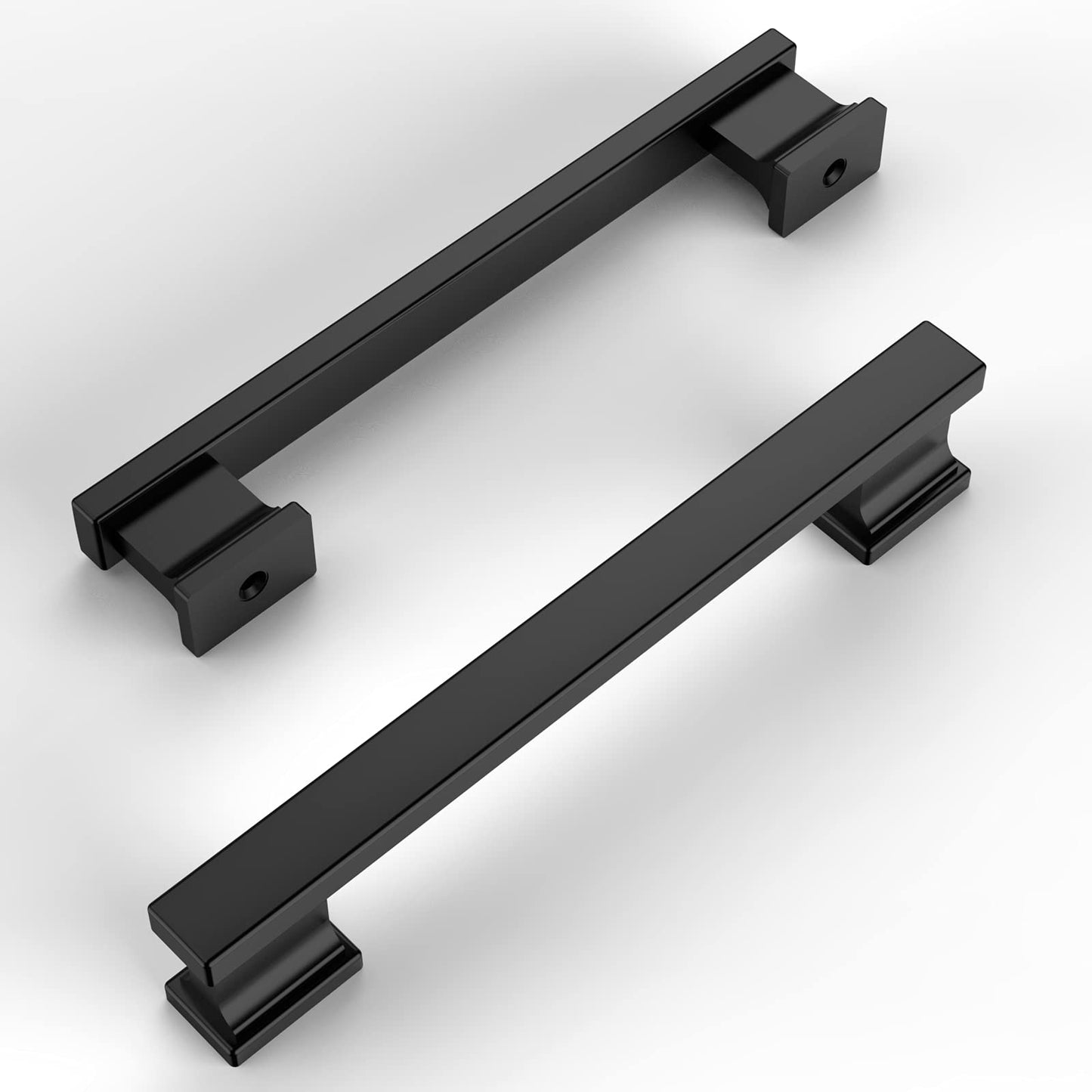 Amerdeco 10 Pack Matte Black Cabinet Pulls 5 Inch(128mm) Hole Centers Kitchen Cabinet Handles Cabinet Hardware Kitchen Handles for Cabinets Cupboard Handles Drawer Pulls ZH00013