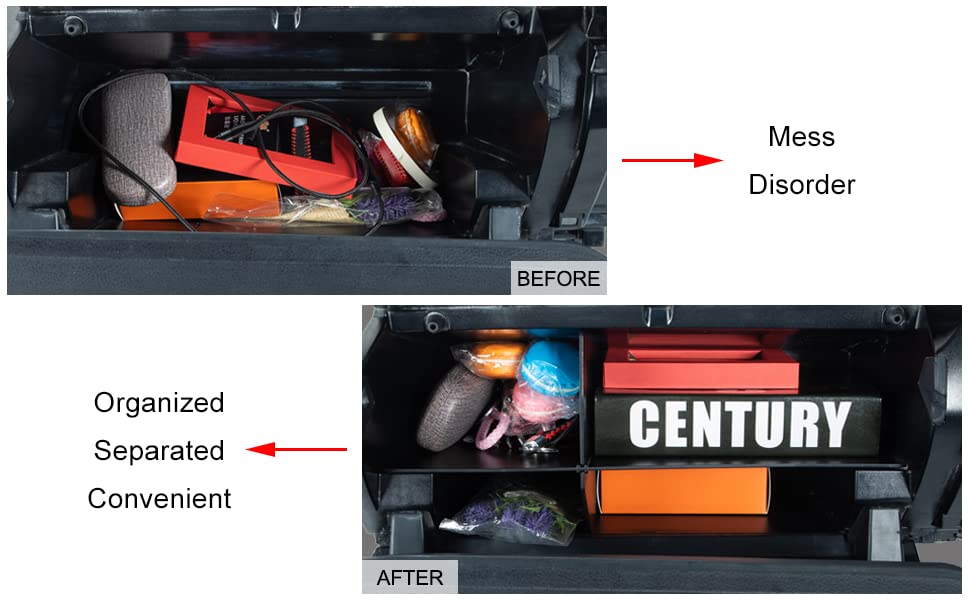 JKCOVER Compatible with Toyota Tacoma Glove Box Dividers Organizer 2016 2017 2018 2019 2020 2021 2022 2023 Accessories,Insert Box ABS Secondary Storage