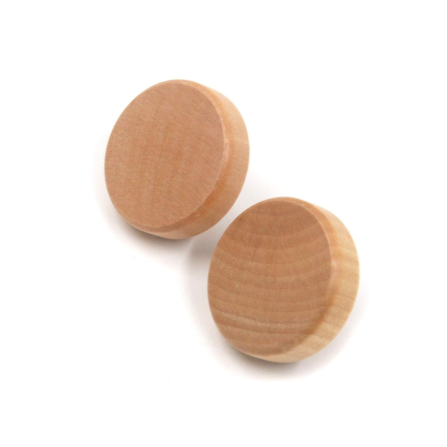 MY MIRONEY Round Wood Cabinet Knobs Pulls Handles 1.5" Diameter Hardware Furniture Drawer Knobs Dresser Wardrobe Cupboard Pulls Pack of 15