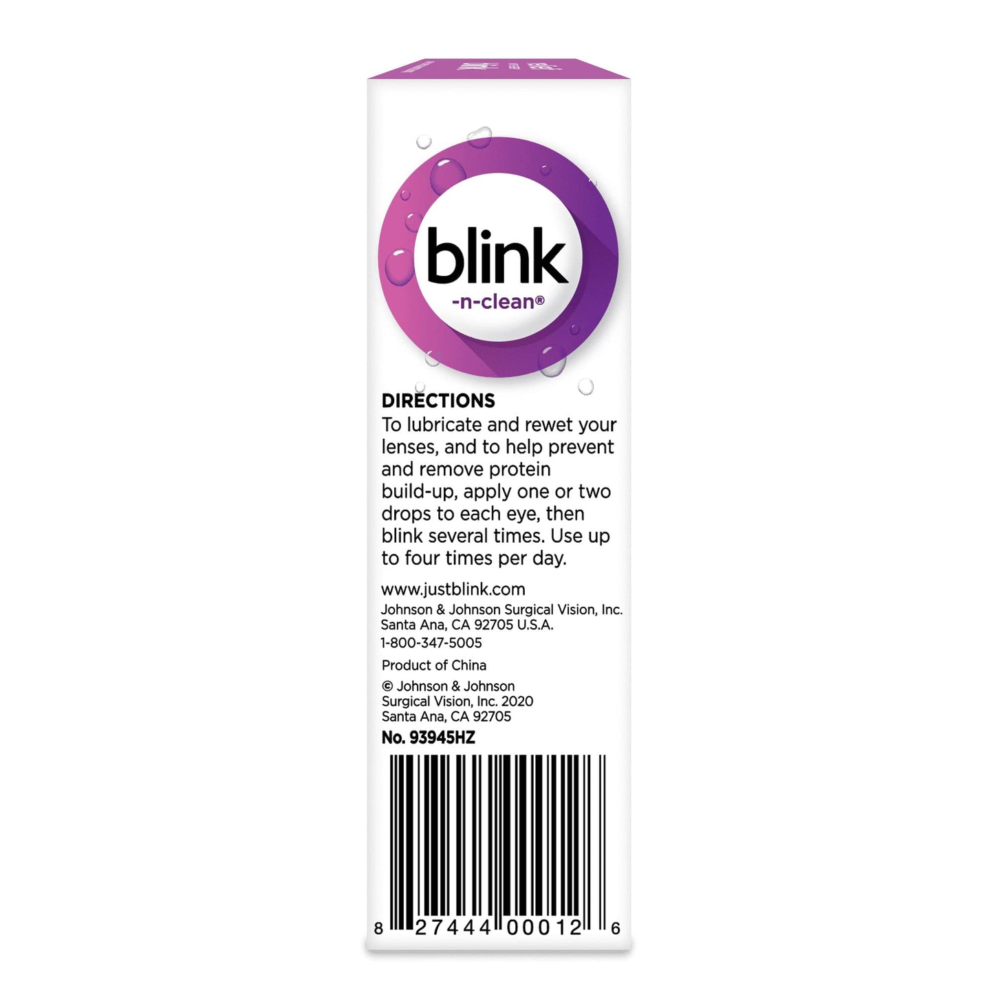 blink-n-clean Lens Drops for Soft & RGP Lenses, 0.5 Fluid Ounces (Pack of 1)