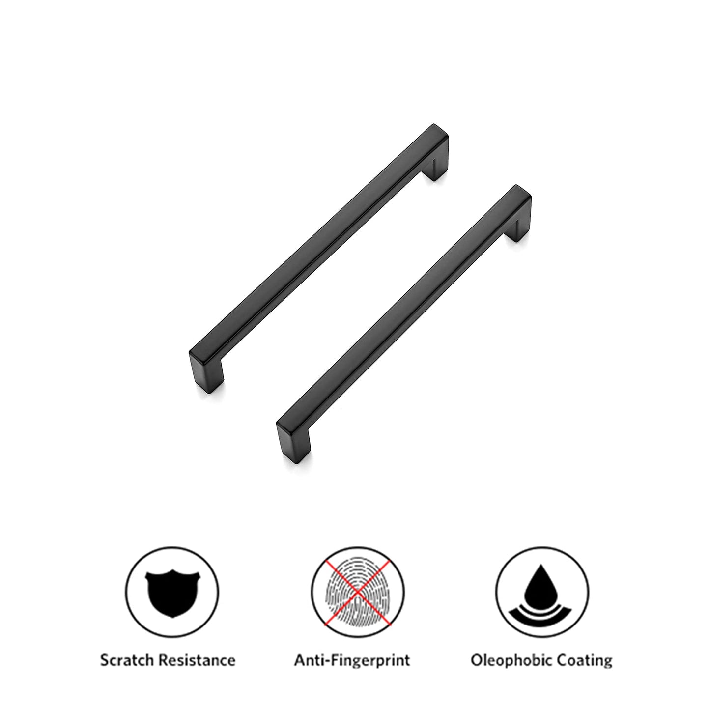 Ravinte 30 Pack Solid 5 Inch Center to Center Slim Square Bar Drawer Handles Black Drawer Pulls Kitchen Cabinet Hardware Kitchen Handles Matte Black