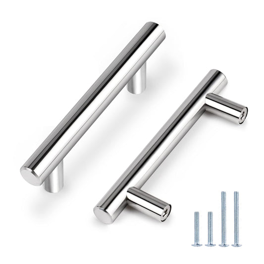 Probrico (15 Pack) Cabinet Handles 3 Inch Polished Chrome Cabinet Pulls 5 Inch Length Drawer Pulls Stainless Steel Kitchen Cabinet Hardware Chrome Modern Drawer Pulls