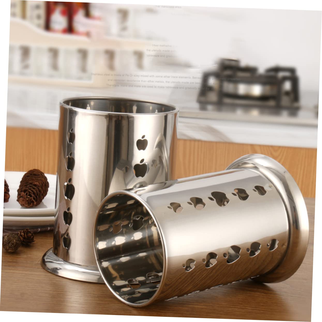 SHOWERORO Stainless Utensil Holder Stainless Steel Spoon Dishwasher Chopstick Holder Silverware Dryer Flatware Drying Rack Cutlery Drainer Stainless Steel Silver Utensil Accessory Appliance