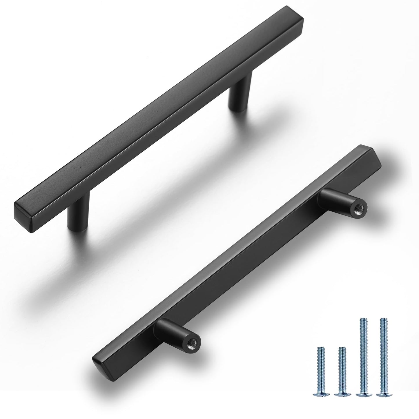 HBL'【2023 Upgrade 20 Pack | Heavy Duty Black Cabinet Handles - 3 Inch Hole Centers - Black Handles for Cabinet & Drawer - Zinc Alloy Cabinet Pulls - 5-inch Overall Length.