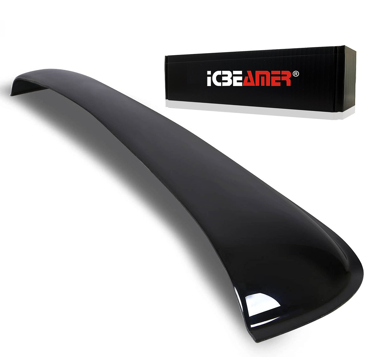 ICBEAMER 37.8" 980mm Sunroof Wind Deflector,Universal Fit Tinted Moonroof Visor for Deflecting Noise, Rain and Windy Weather, Car Accessories Sun Shade Dark Smoke Smooth/Waterproof Double Side Tape