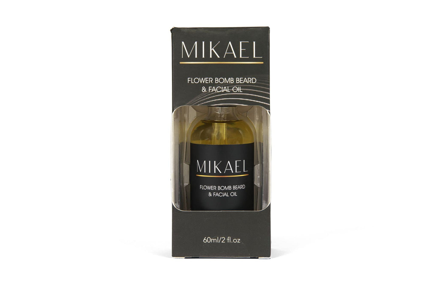 Mikael mens beard and skin oil helps acne scars, dry flaky skin and stretch marks, essential oils mix including saffron, grapeseed and jojoba oil 2oz