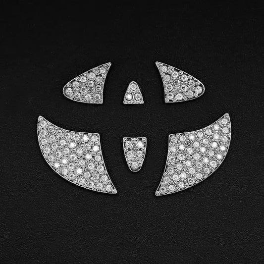 Molemon Sparkling Car Steering Wheel Decoration Sticker with Crystal Diamonds Compatible with Toyota Camry, Corolla, Rav4, 4runner, Highlander (Compatible with Toyot)